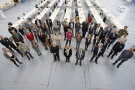 Gruppenfoto der anwesenden Teilnehmer in der Rangauhalle