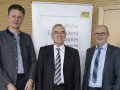 Gruppenfoto mit Ministerialrat Stephan Wiediger, Leitendem Baudirektor Richard Kempe und Amtsleiter Gerhard Jörg