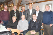 Gruppenbild mit den vier Bürgermeistern der Kommunalen Allianz Obere Altmühl und fünf weiteren Männern.